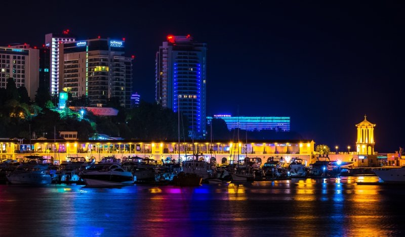 Сочи центр ночью