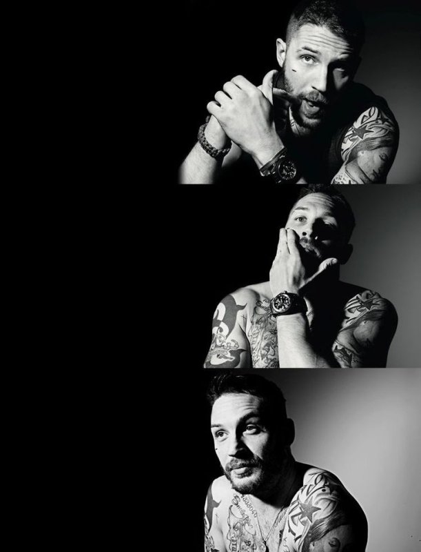 Том Харди черно белое