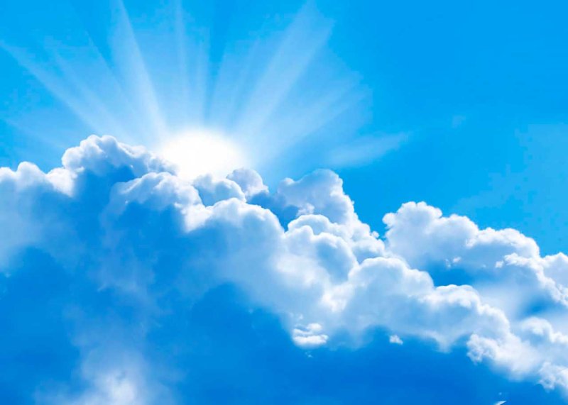 Голубое небо с облаками