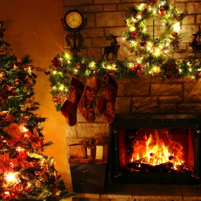 Новый год камин