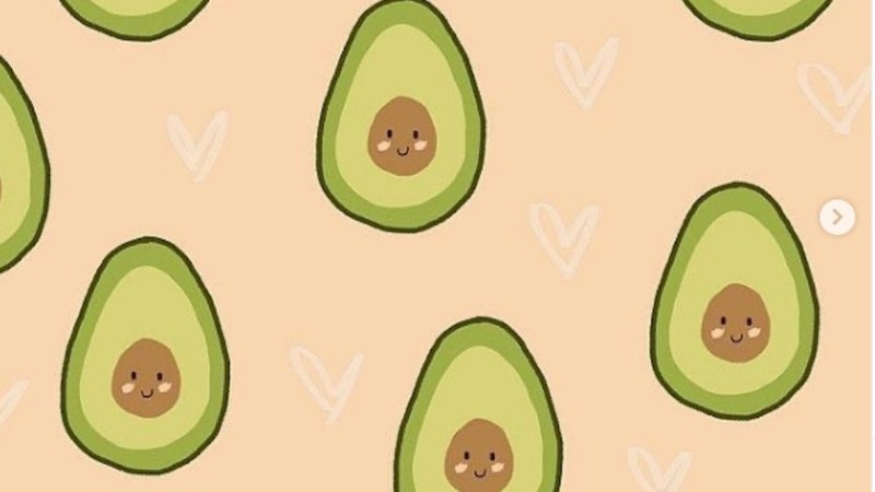 Обои авокадо мультяшные