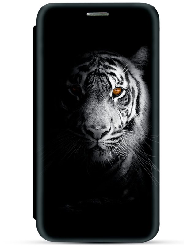 Картина тигр на черном фоне