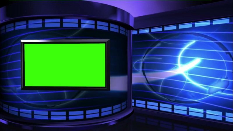 Новостная студия с экраном