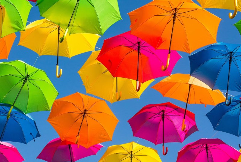 Зонтики яркие