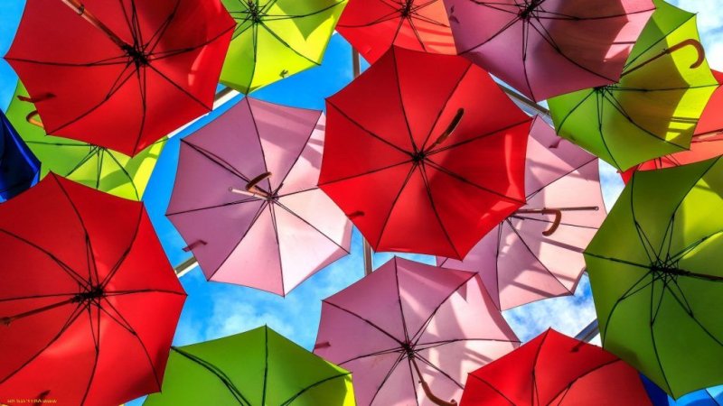 Разноцветный зонт