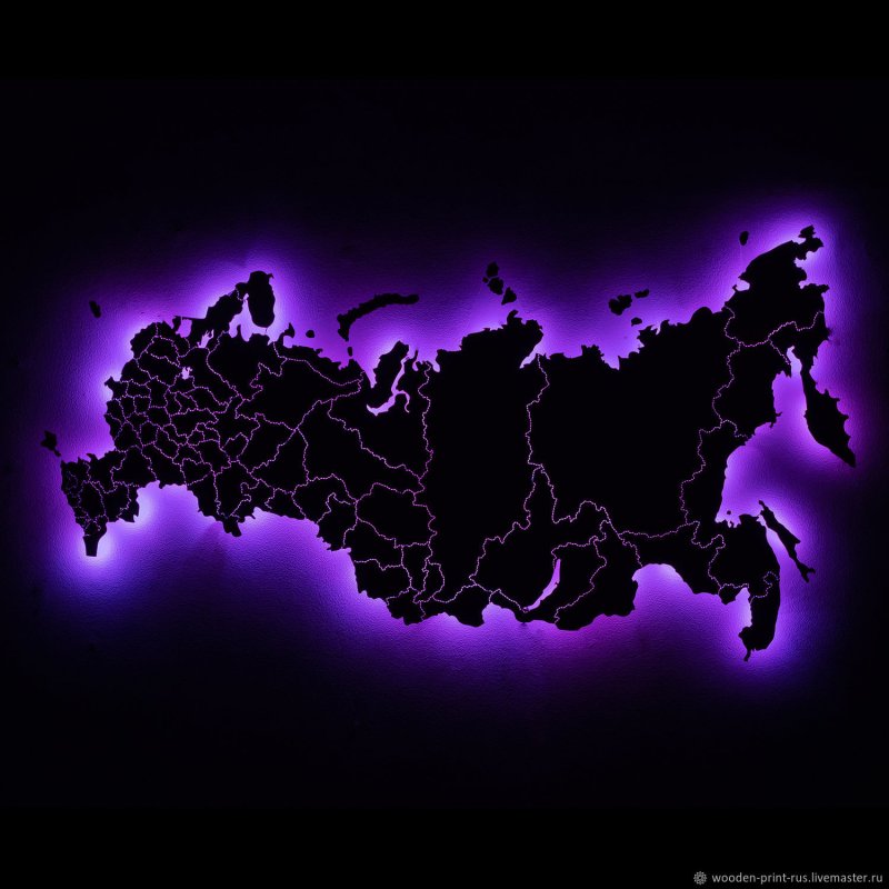 Карта России темная