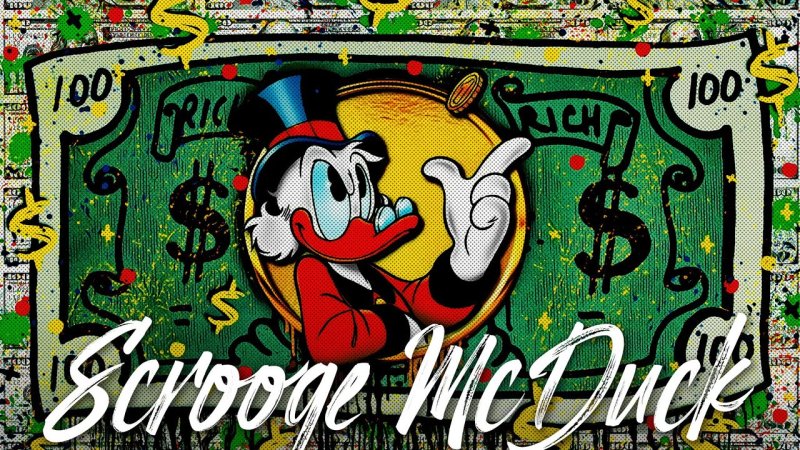 Скрудж макдак с долларами
