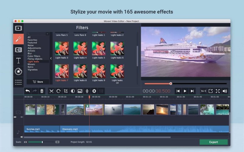 Видеоредактор с красивыми эффектами