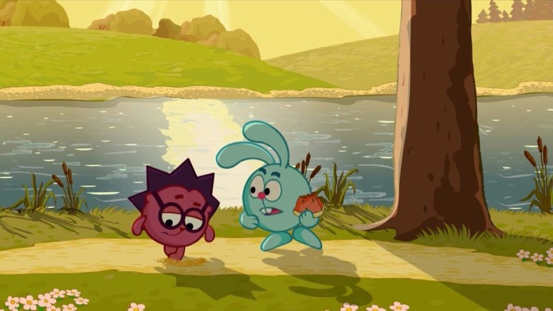 Смешарики 2д Крош и Ежик