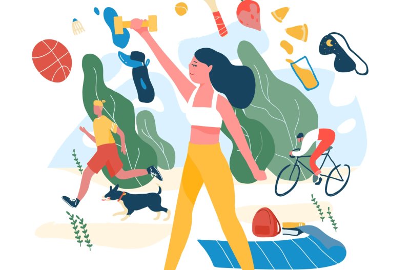 Спортивный образ жизни рисунки