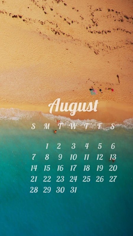 Календарь август