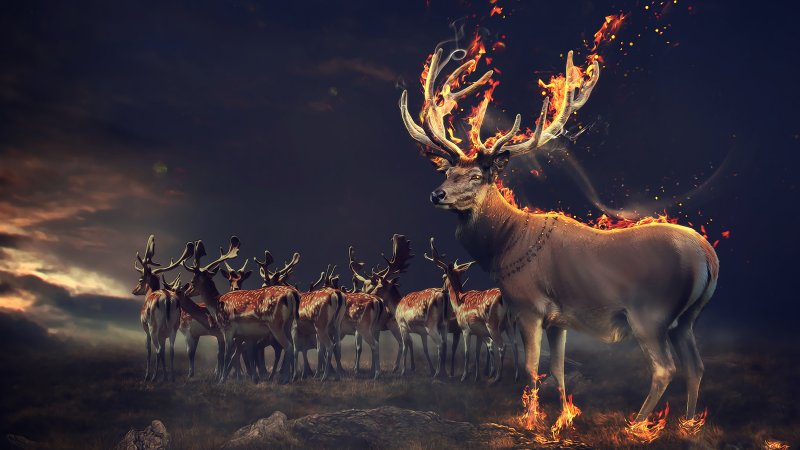 Олень фэнтези