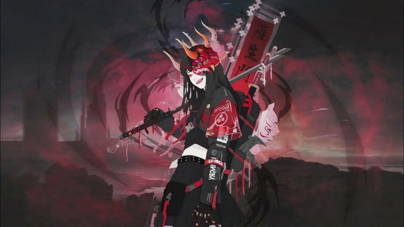 Аниме девушка Самурай