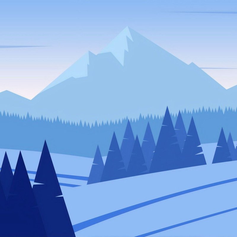 Зимний пейзаж Минимализм