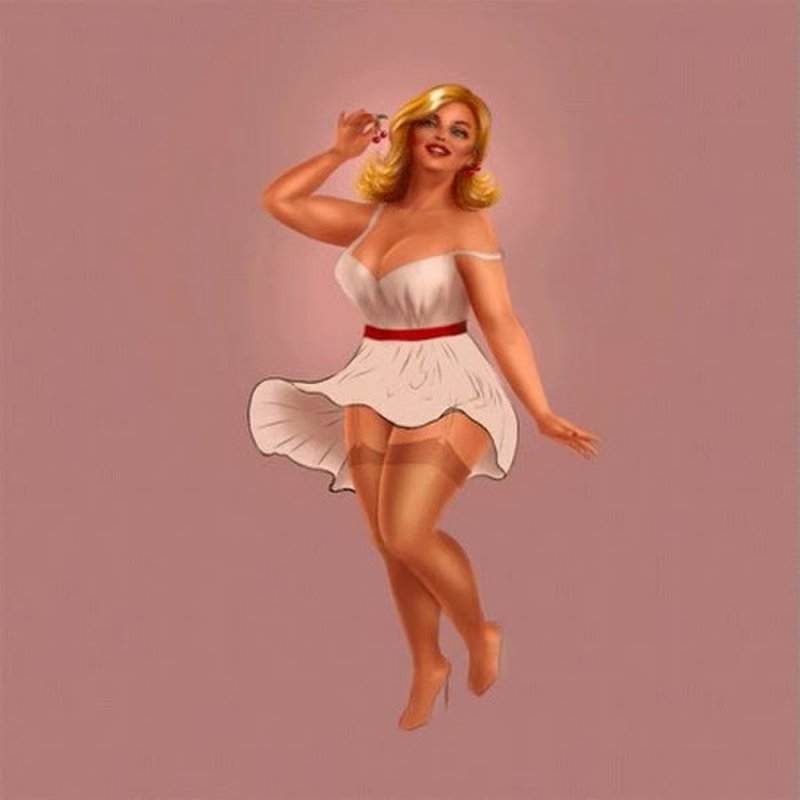 Полненькие в стиле пин ап