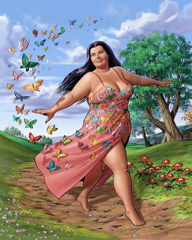 Пышные девушки картины