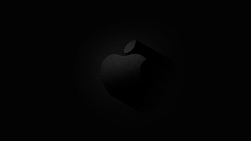 Apple на черном фоне