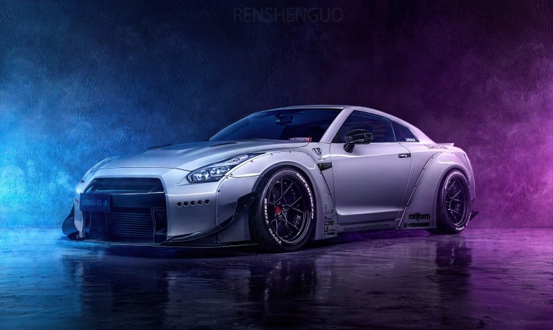 Nissan GTR r35 неон
