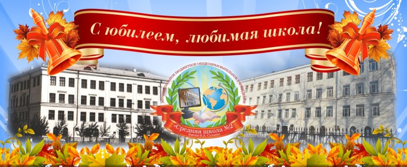 Баннер с юбилеем родная школа