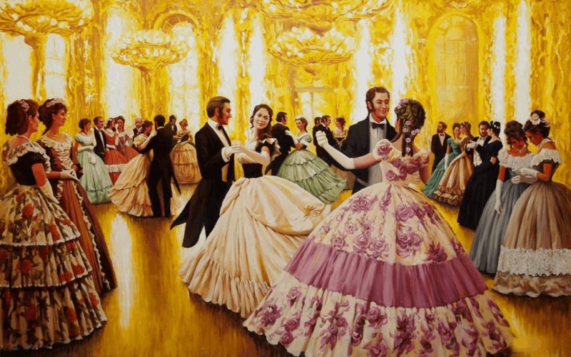 Полонез на балу 19 век