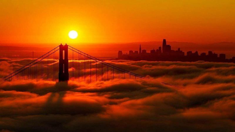 Рассвет в городе