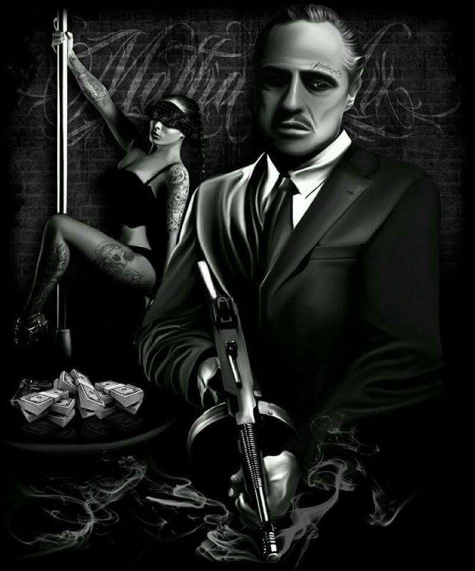 Дон Корлеоне с автоматом