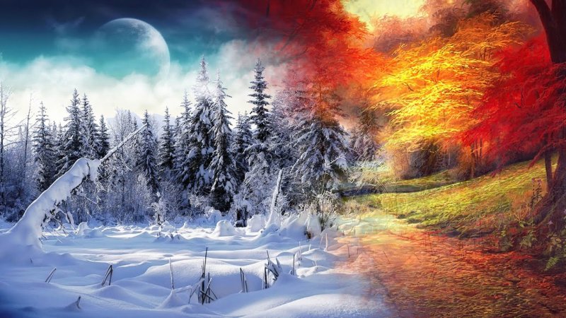 Зима абстракция картинки