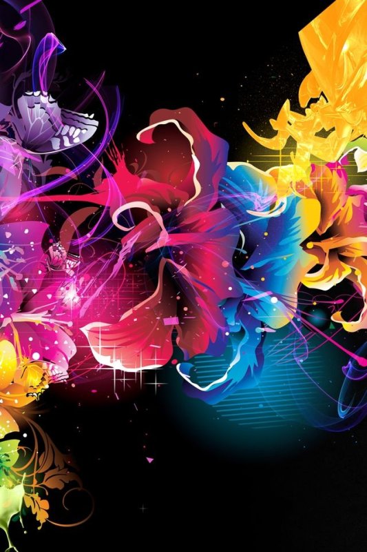 Цветы абстракция