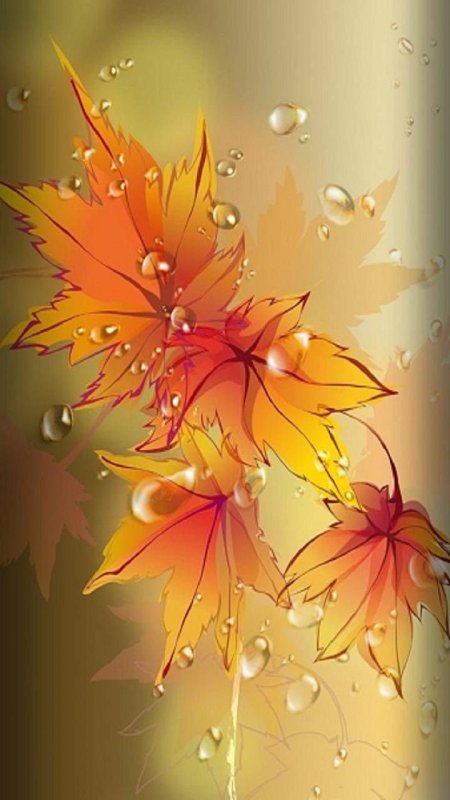 Осенние фотообои на телефон