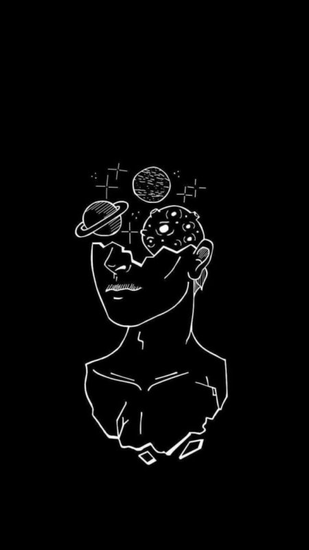 Рисунки на черном фоне