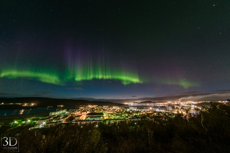 Северное сияние Кольский полуостров