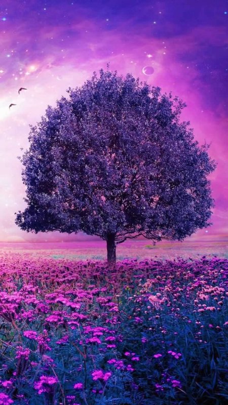 Пейзаж в фиолетовых тонах