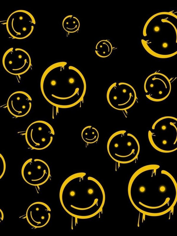 Смайлик на темном фоне
