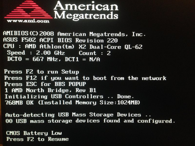 American MEGATRENDS f1 или f2