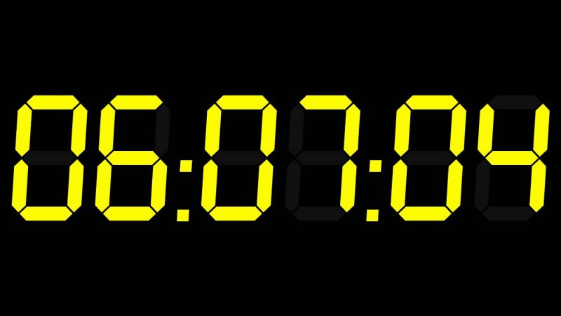 Часы цифровые без фона