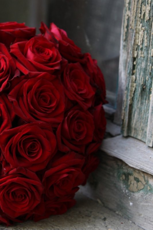 Шикарный букет красных роз