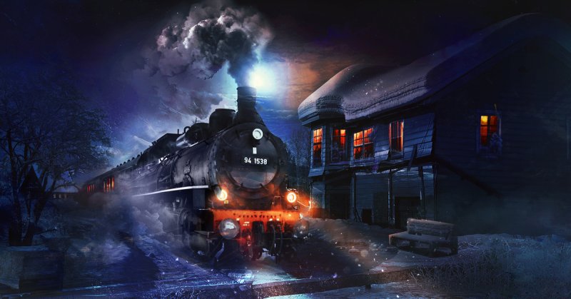 Локомотив поезд