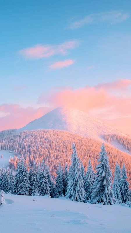 Солнце в горах зимой