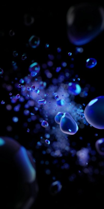 Мыльные пузыри на черном фоне