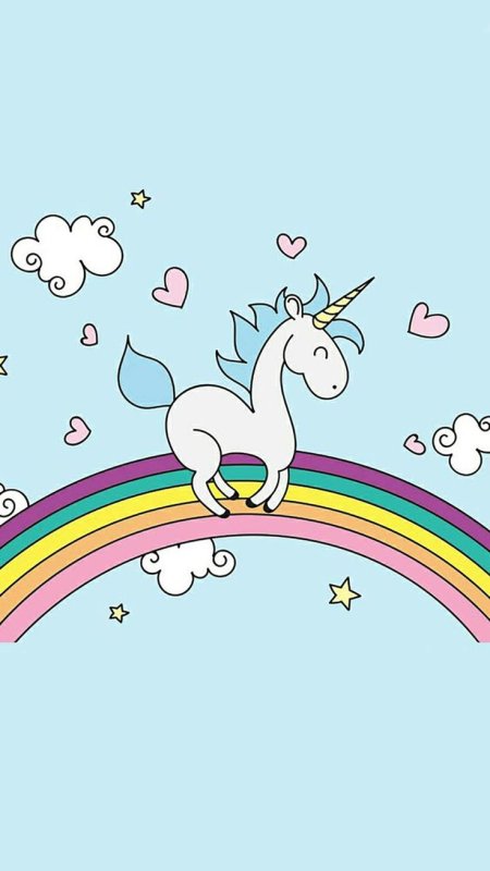 Единорог с радугой