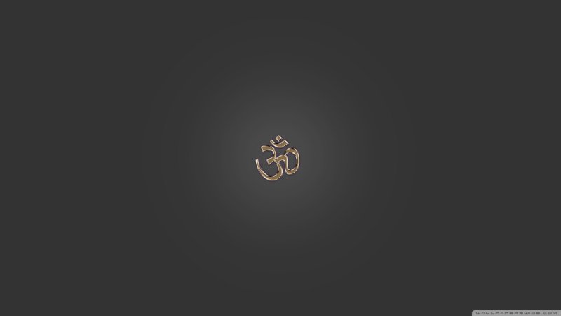 Ом на черном фоне