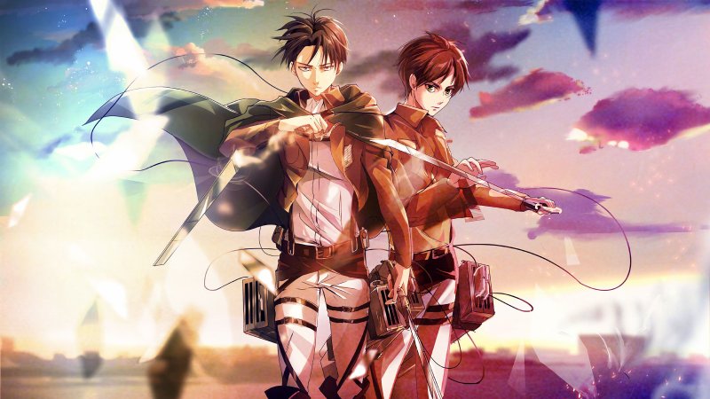 Фон аниме атака титанов Леви