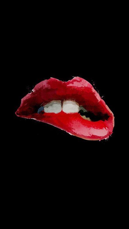 Красивые губы фон черный