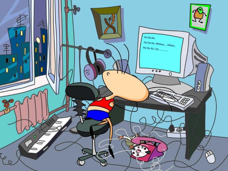 Масяня за компьютером