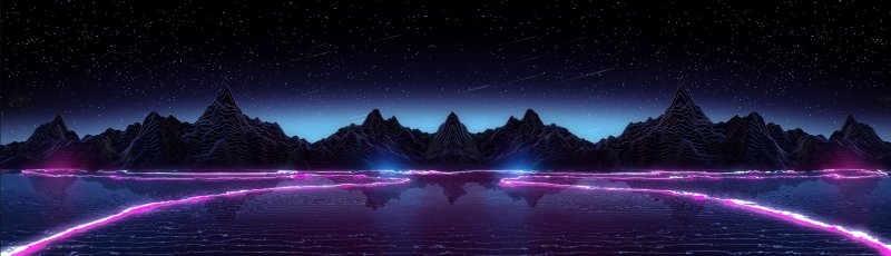 Красивой рабочий стол на два монитора