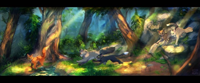 Коты Воители лагерь речного племени