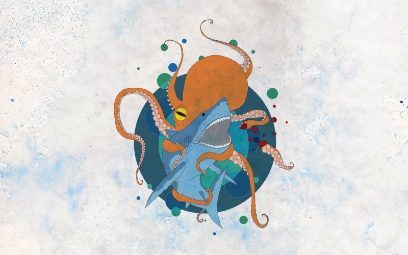 Осьминог абстракция