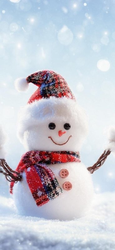 Снеговик красивый