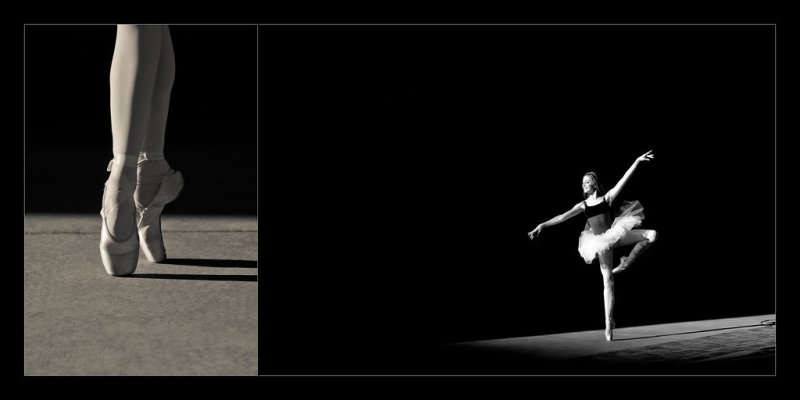 Балерина черно белая