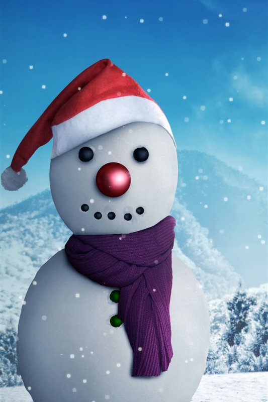 Зимний Снеговик